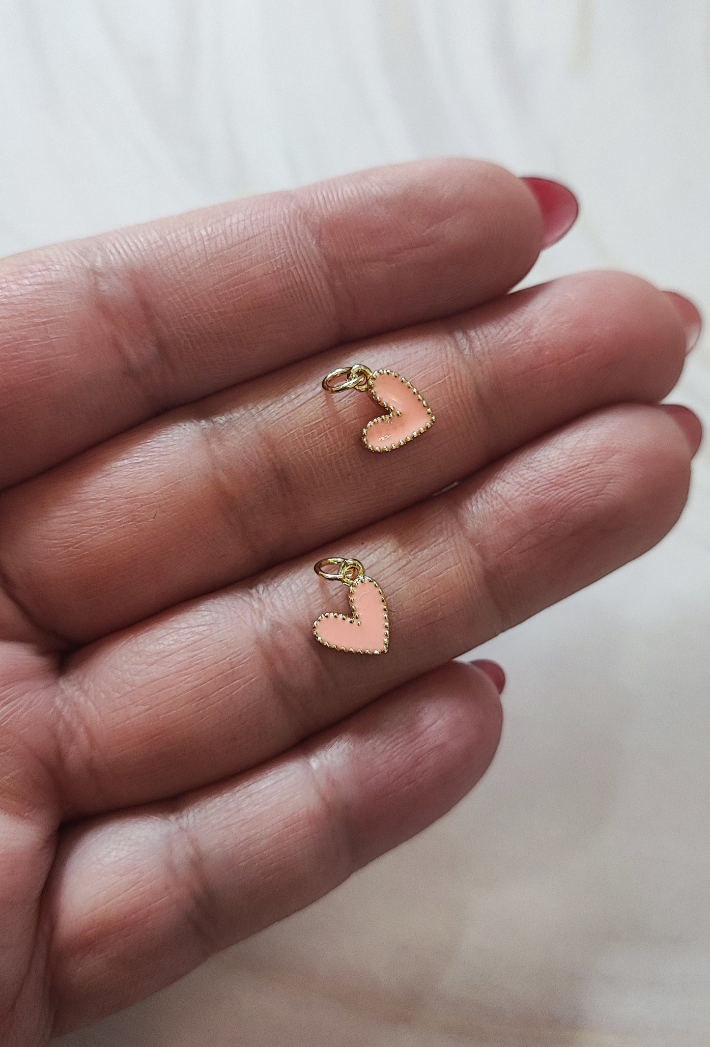 CORAZON ROSA ESMALTADO