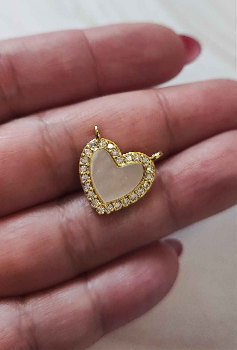 CONECTOR CORAZÓN EN NACAR