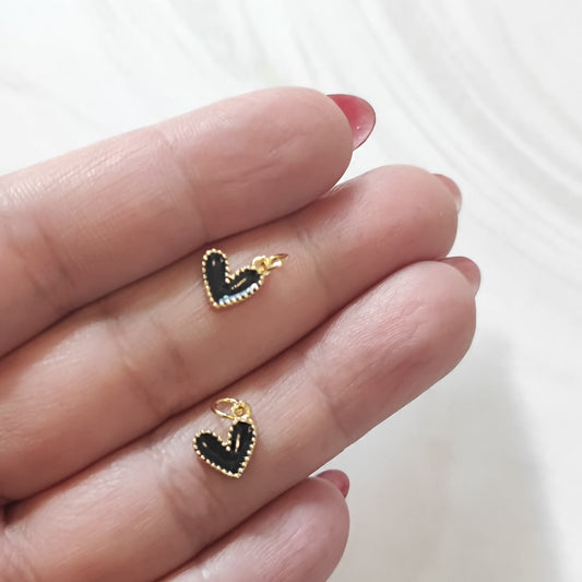 CORAZON NEGRO ESMALTADO