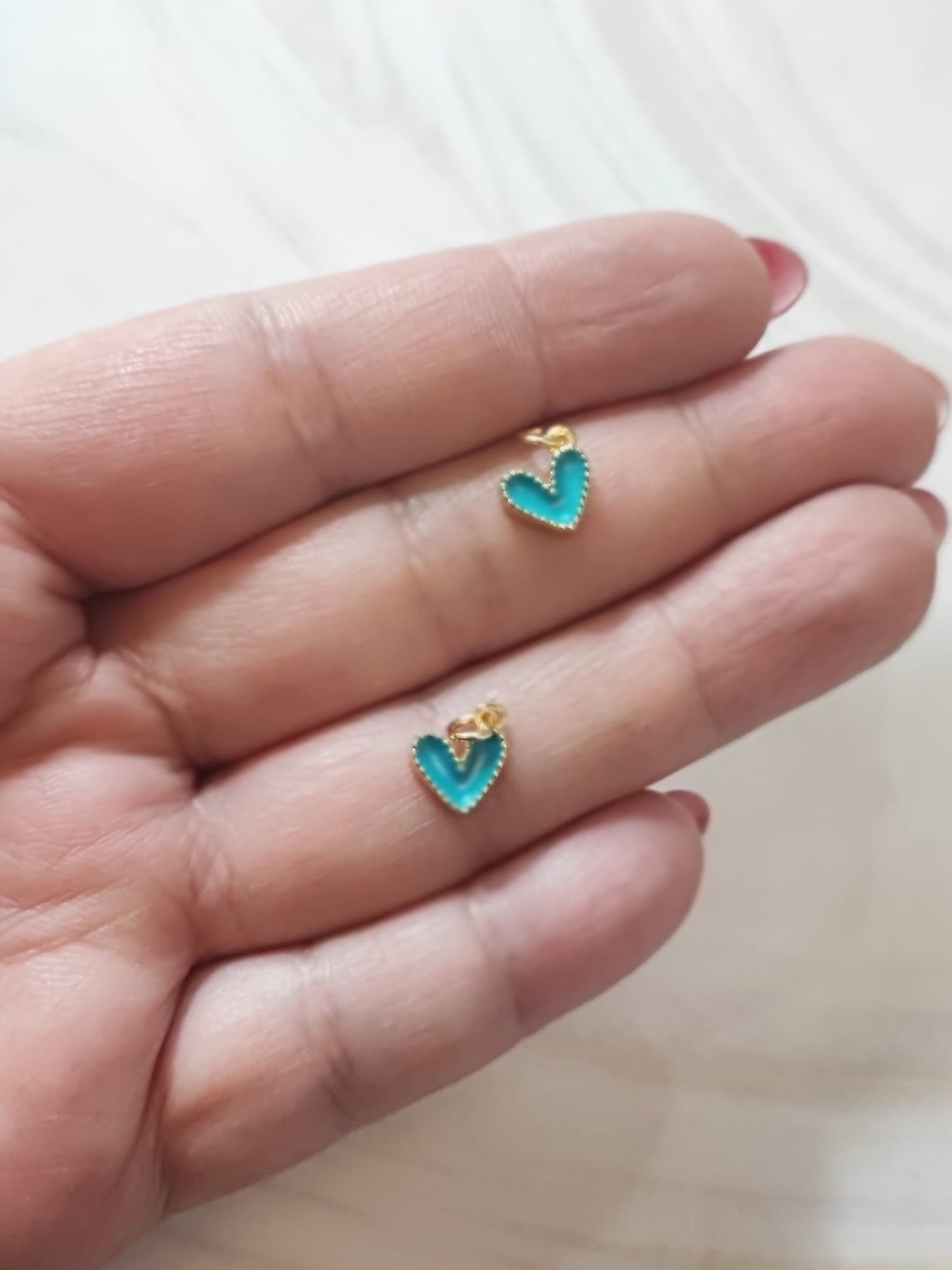 CORAZON CELESTE ESMALTADO
