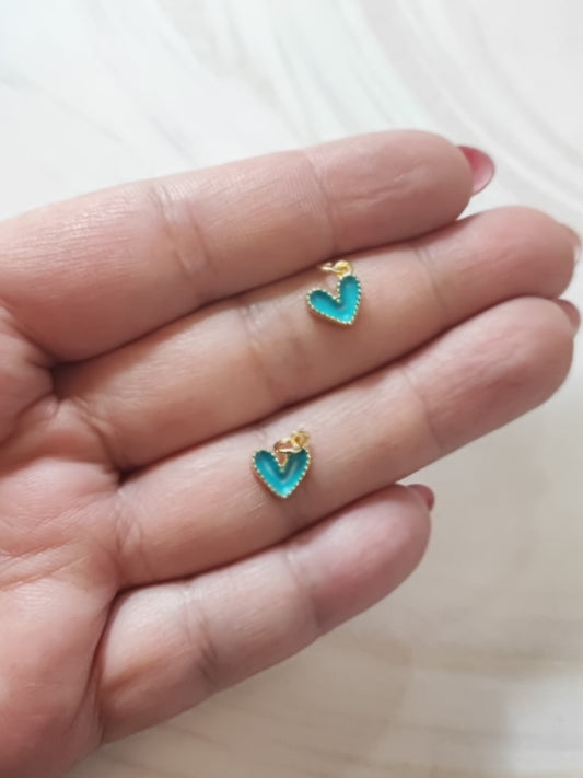 CORAZON CELESTE ESMALTADO